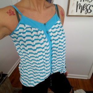 +BUTTON UP SILKY TANK+